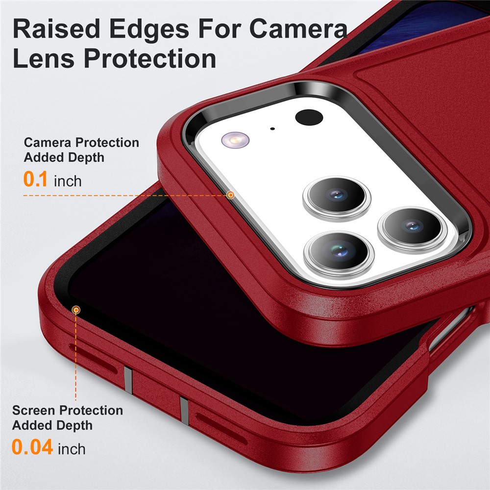  iPhone 17 Pro Max Skal Extreme Shockproof Hybrid Röd / Svart