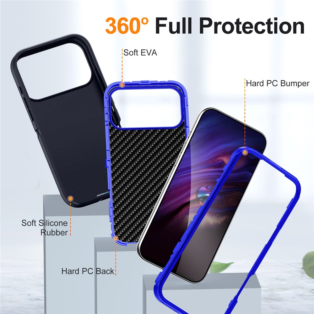  iPhone 17 Pro Max Skal Extreme Shockproof Hybrid Blå
