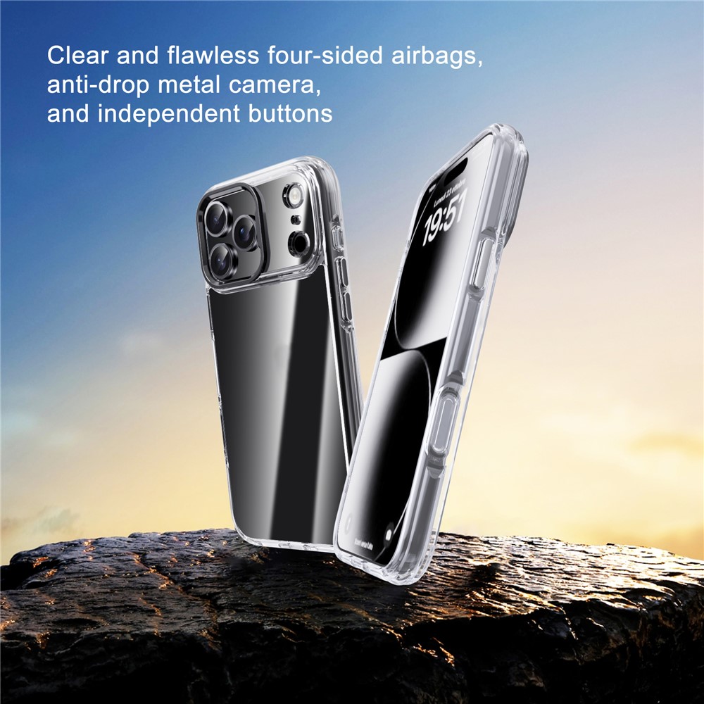 IPAKY IPAKY iPhone 17 Pro Max Skal Shockproof Transparent / Svart