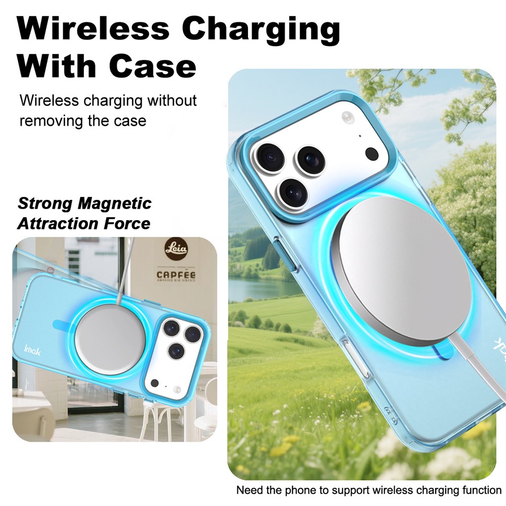 IMAK IMAK iPhone 17 Pro Max Skal MagSafe Anti Drop Blå