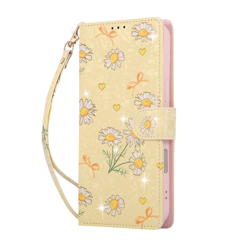  iPhone 17 Pro Max Fodral RFID Läder Yellow Daisy