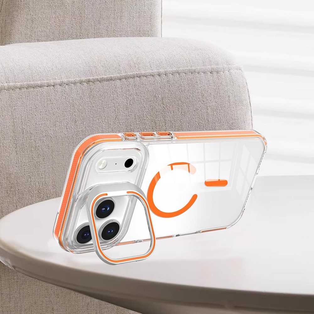  iPhone 17 Pro Max Skal MagSafe Kickstand Transparent / Svart