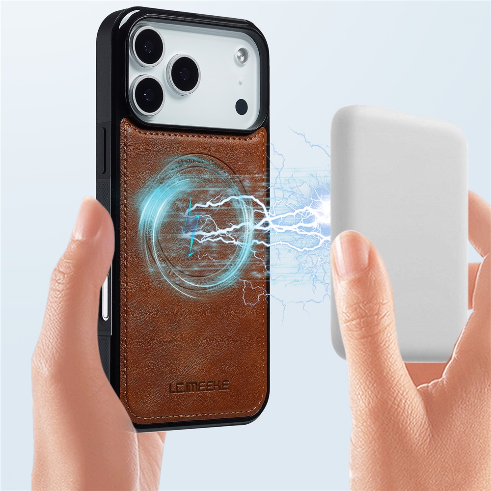 LC.IMEEKE LC.IMEEKE iPhone 17 Pro Max Skal MagSafe Läder Brun