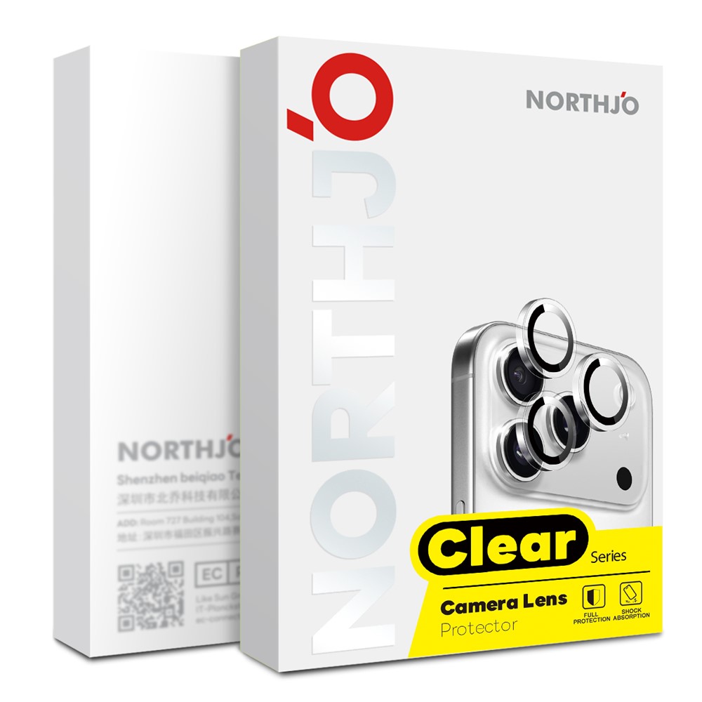 NORTHJO NORTHJO iPhone 17 Pro Max / 17 Pro Linsskydd Härdat Glas