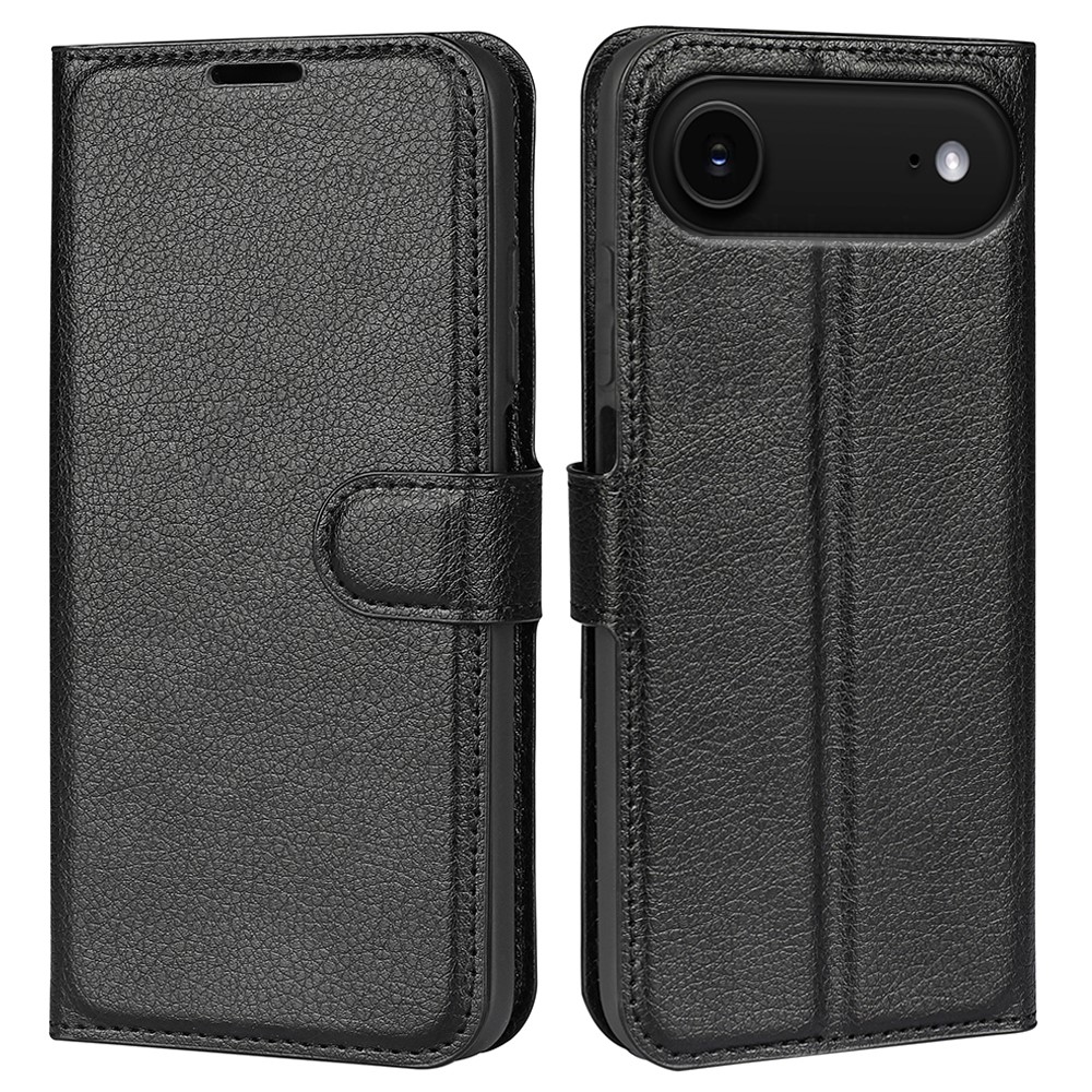  iPhone Air Fodral Litchi Läder Svart