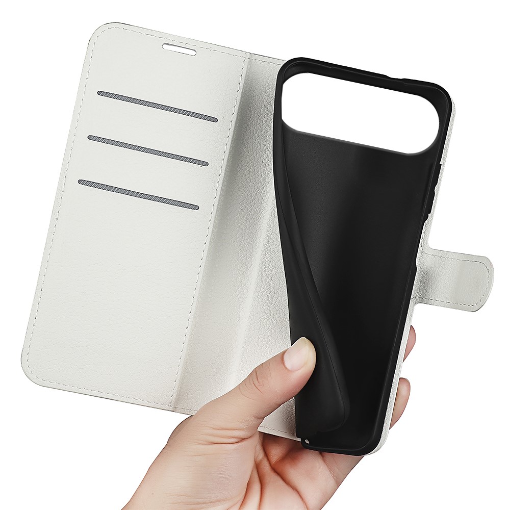  iPhone Air Fodral Litchi Läder Vit