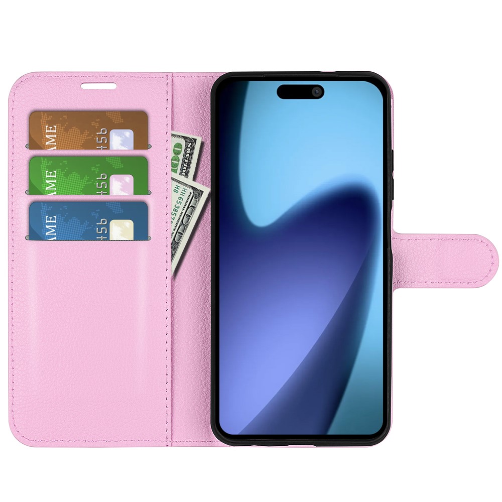  iPhone Air Fodral Litchi Läder Ljus Rosa