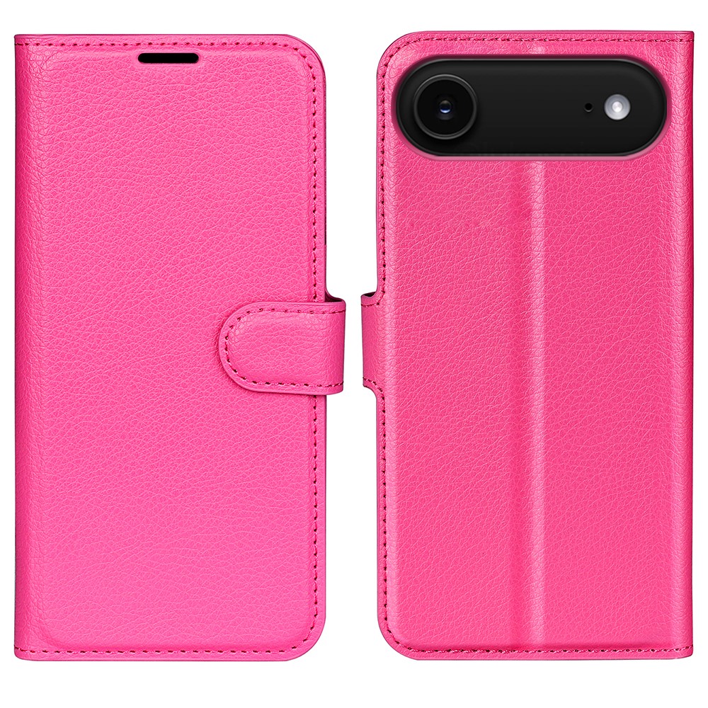  iPhone Air Fodral Litchi Läder Rosa