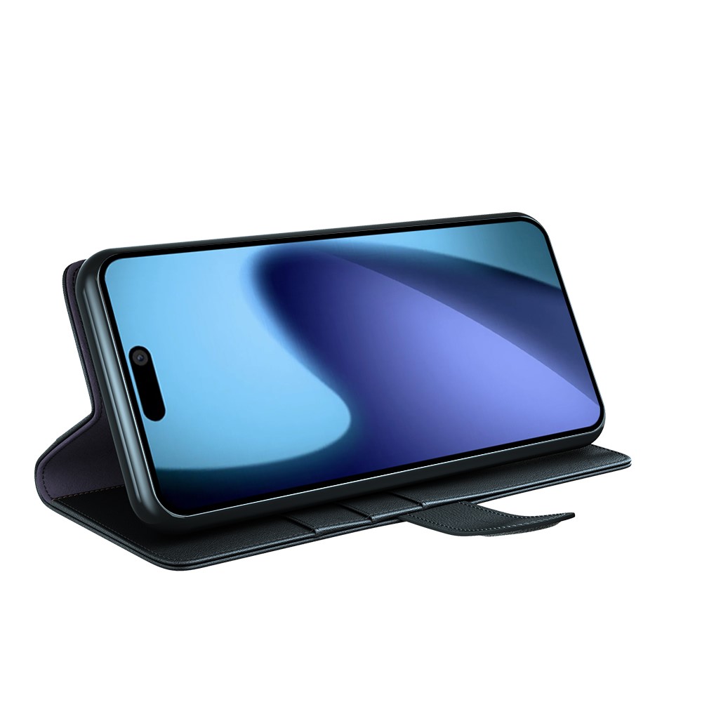  iPhone Air Fodral Premium Äkta Läder Svart