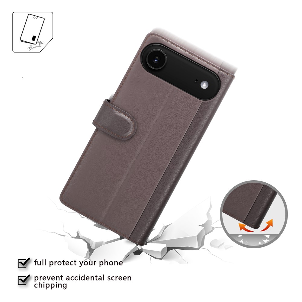  iPhone Air Fodral Premium Äkta Läder Brun
