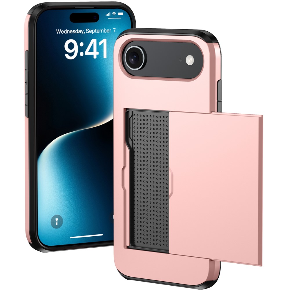  iPhone Air Skal Hybrid Med Kortfack Roséguld