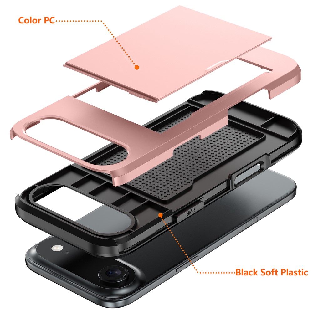  iPhone Air Skal Hybrid Med Kortfack Blå