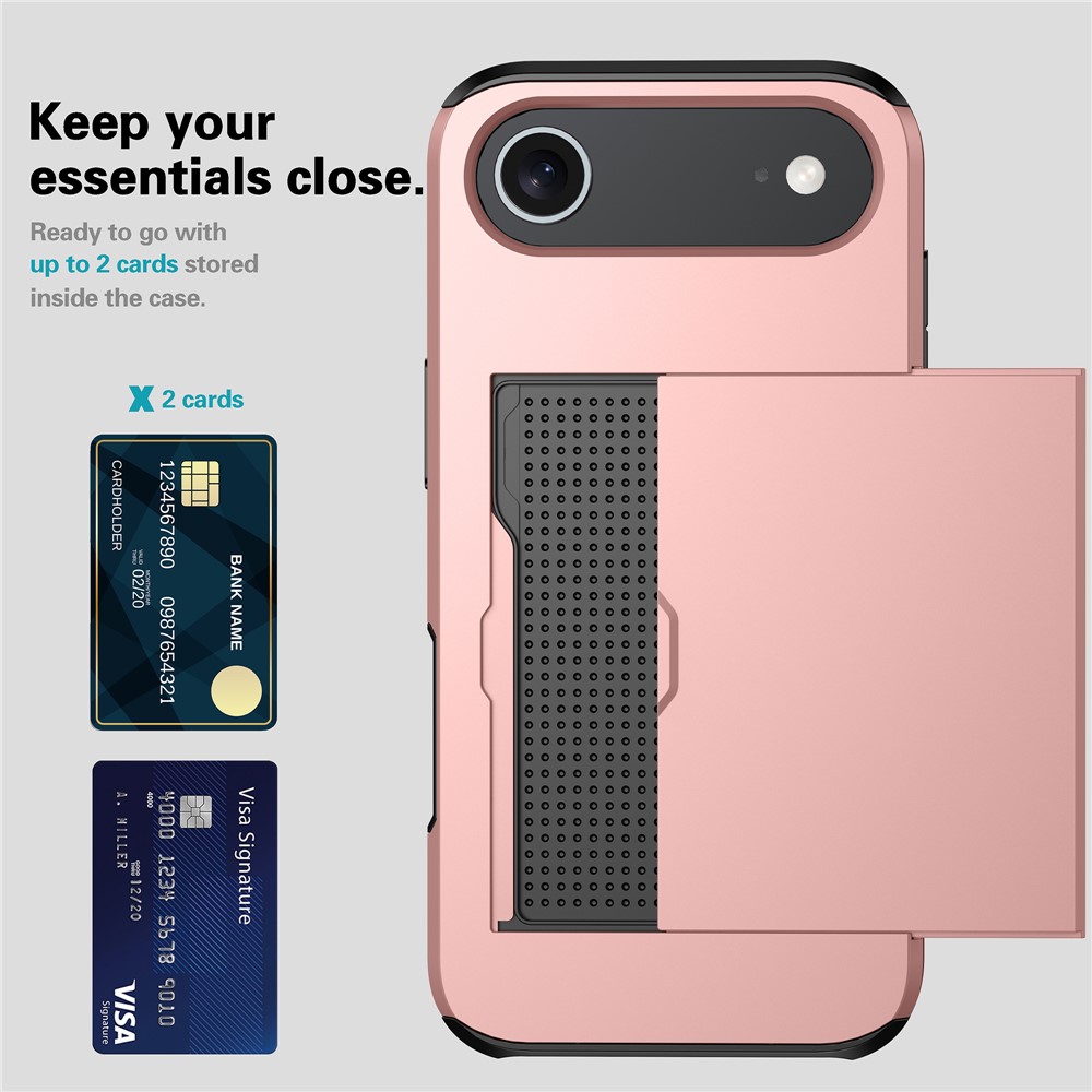  iPhone Air Skal Hybrid Med Kortfack Silver