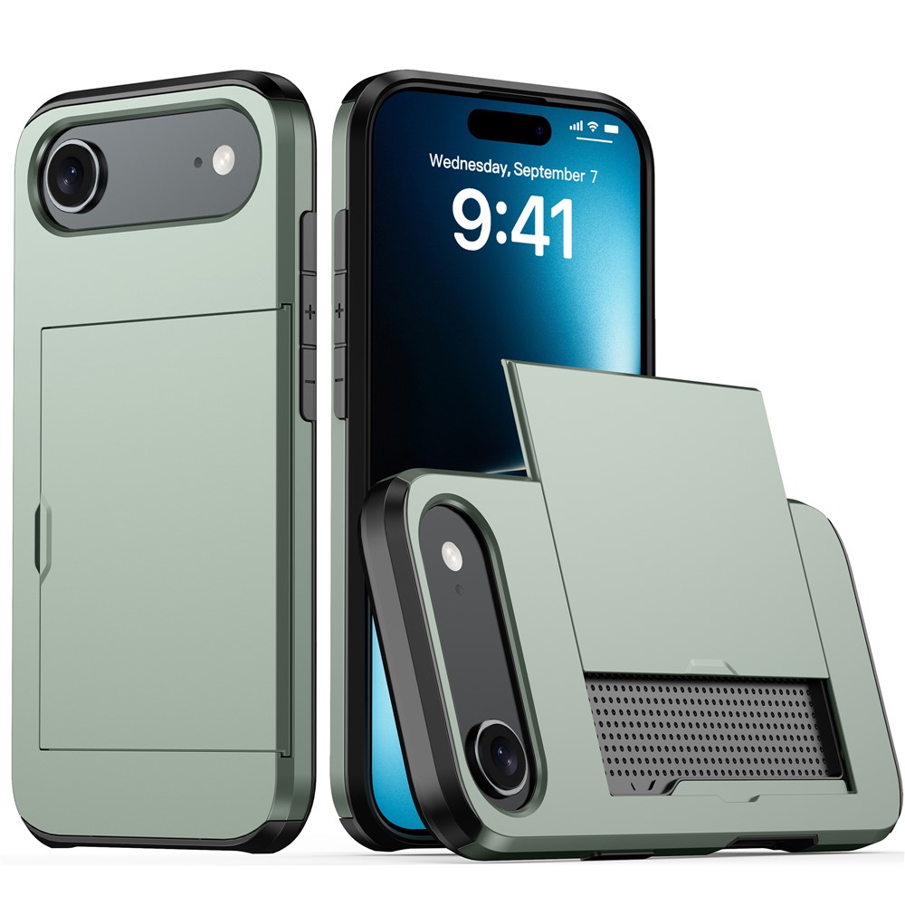  iPhone Air Skal Hybrid Med Kortfack Grön