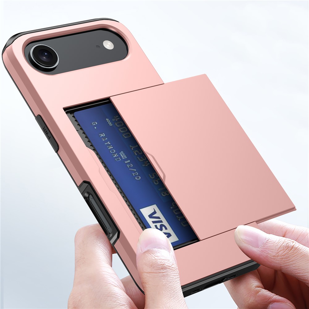  iPhone Air Skal Hybrid Med Kortfack Rosa