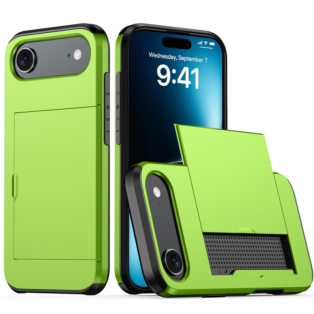  iPhone Air Skal Hybrid Med Kortfack Grön