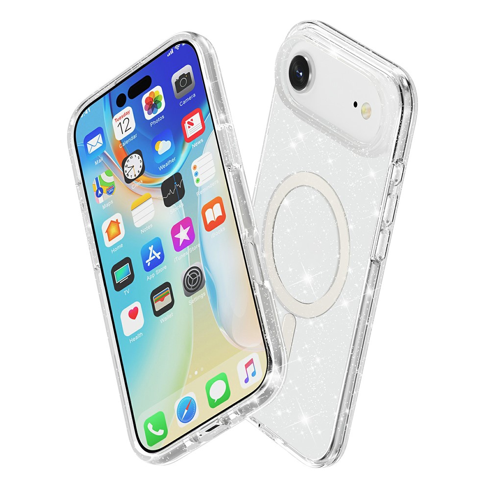  iPhone Air Skal MagSafe Glitter Transparent
