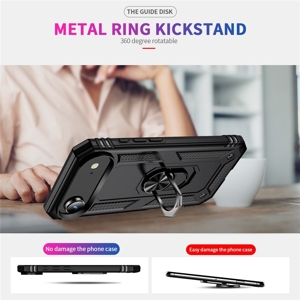  iPhone Air Skal Shockproof Hybrid Ring Svart