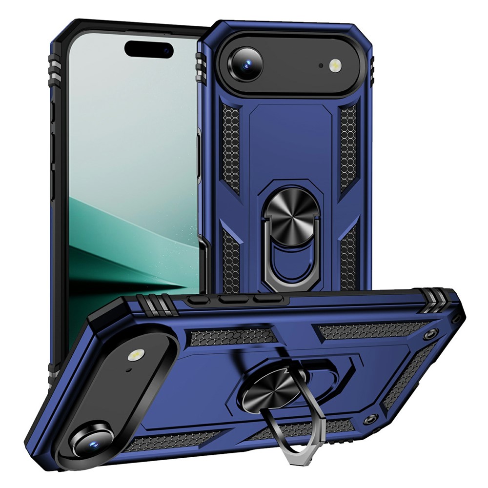  iPhone Air Skal Shockproof Hybrid Ring Blå