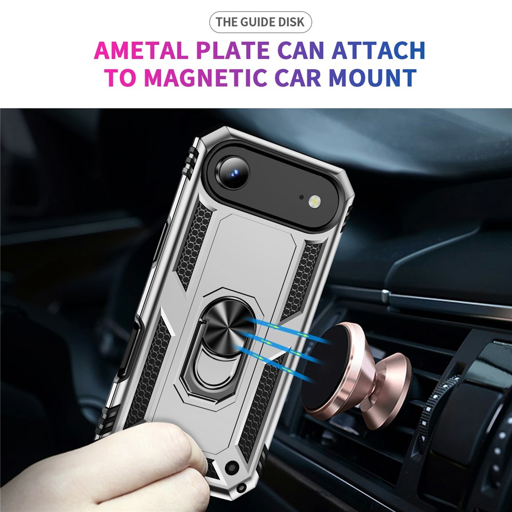  iPhone Air Skal Shockproof Hybrid Ring Silver
