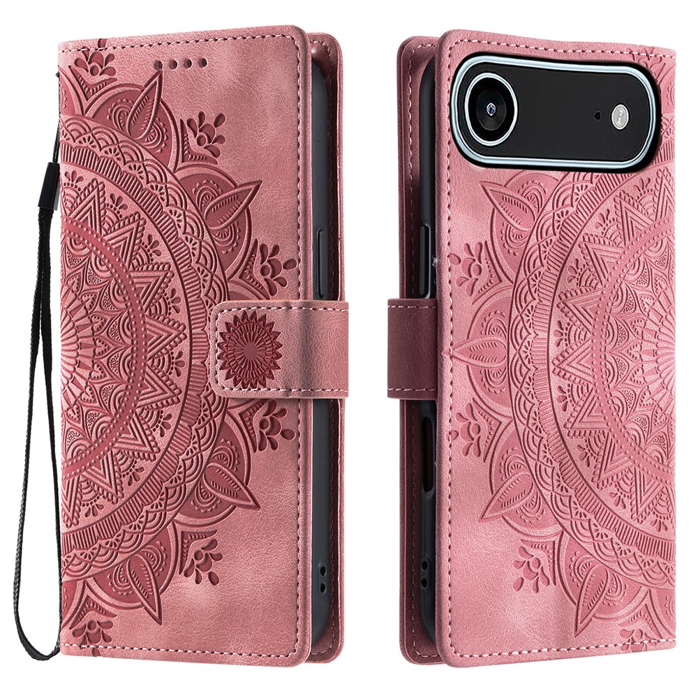  iPhone Air Fodral Mandala Läder Roséguld