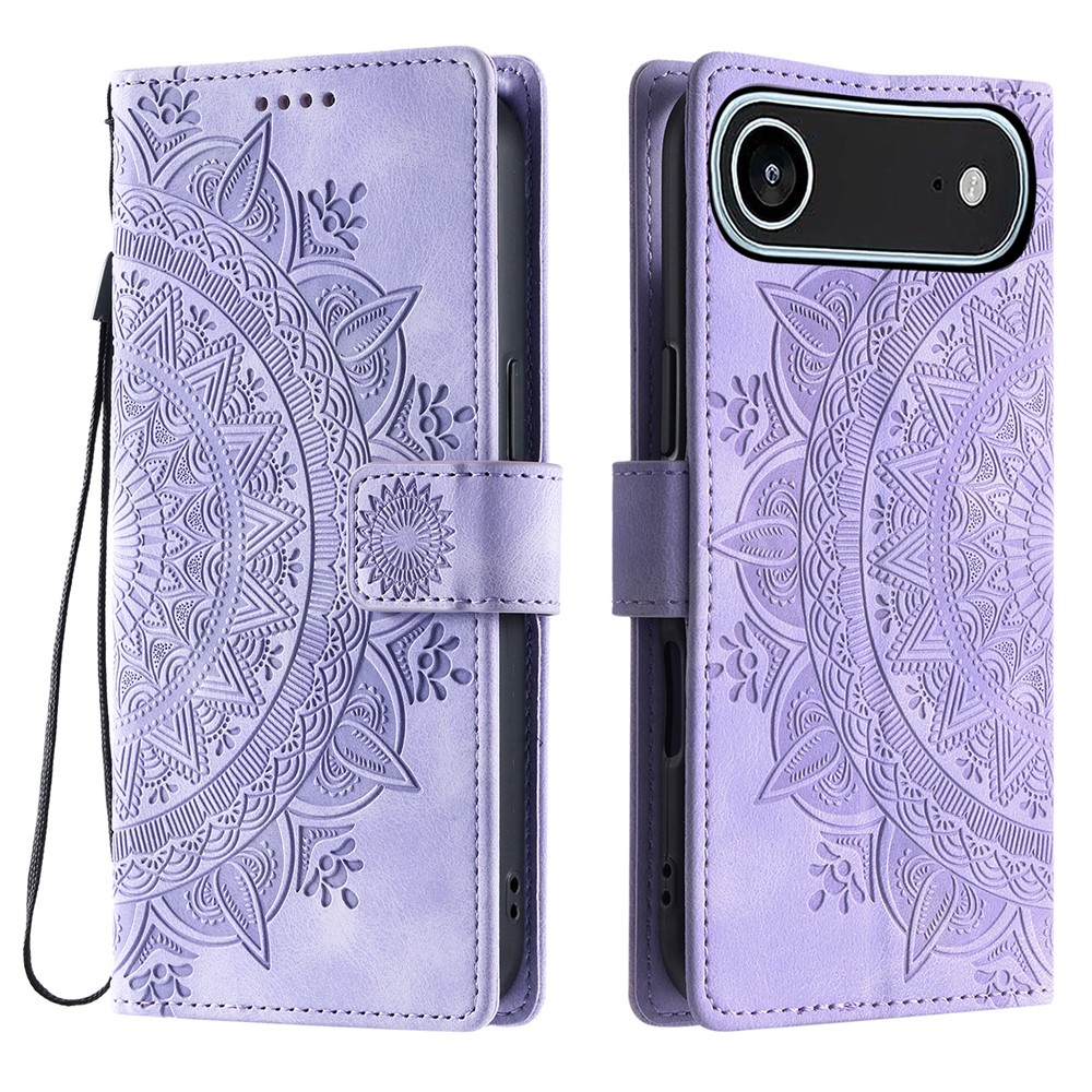  iPhone Air Fodral Mandala Läder Lila