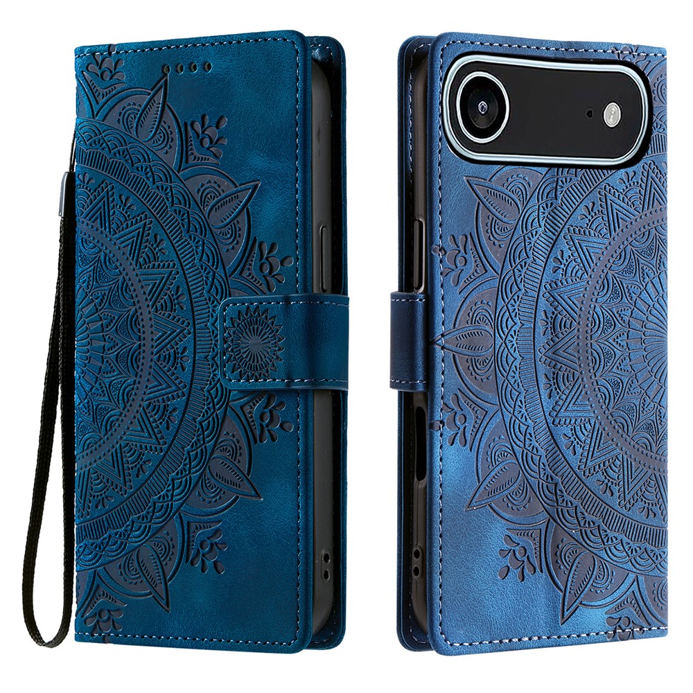  iPhone Air Fodral Mandala Läder Blå
