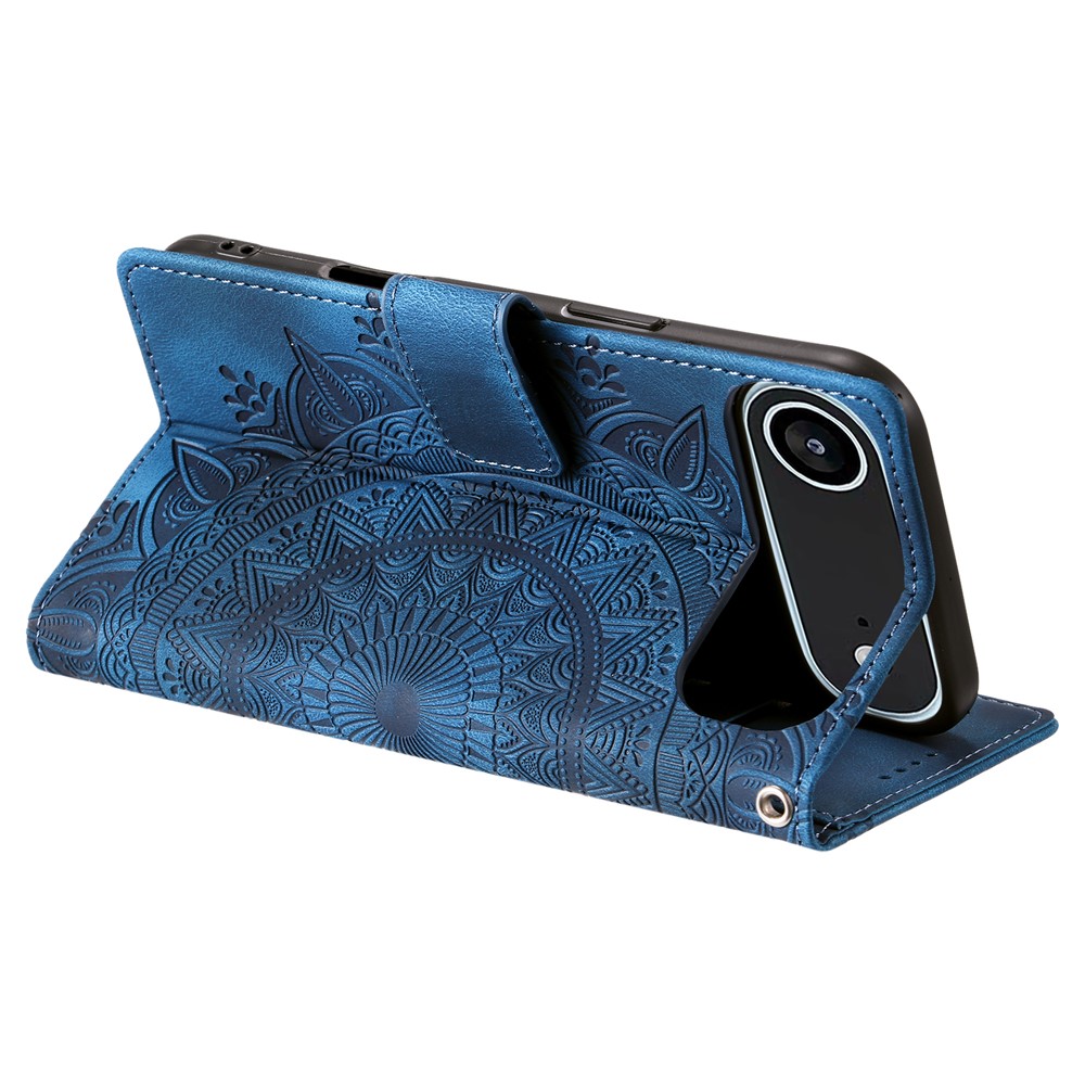  iPhone Air Fodral Mandala Läder Blå