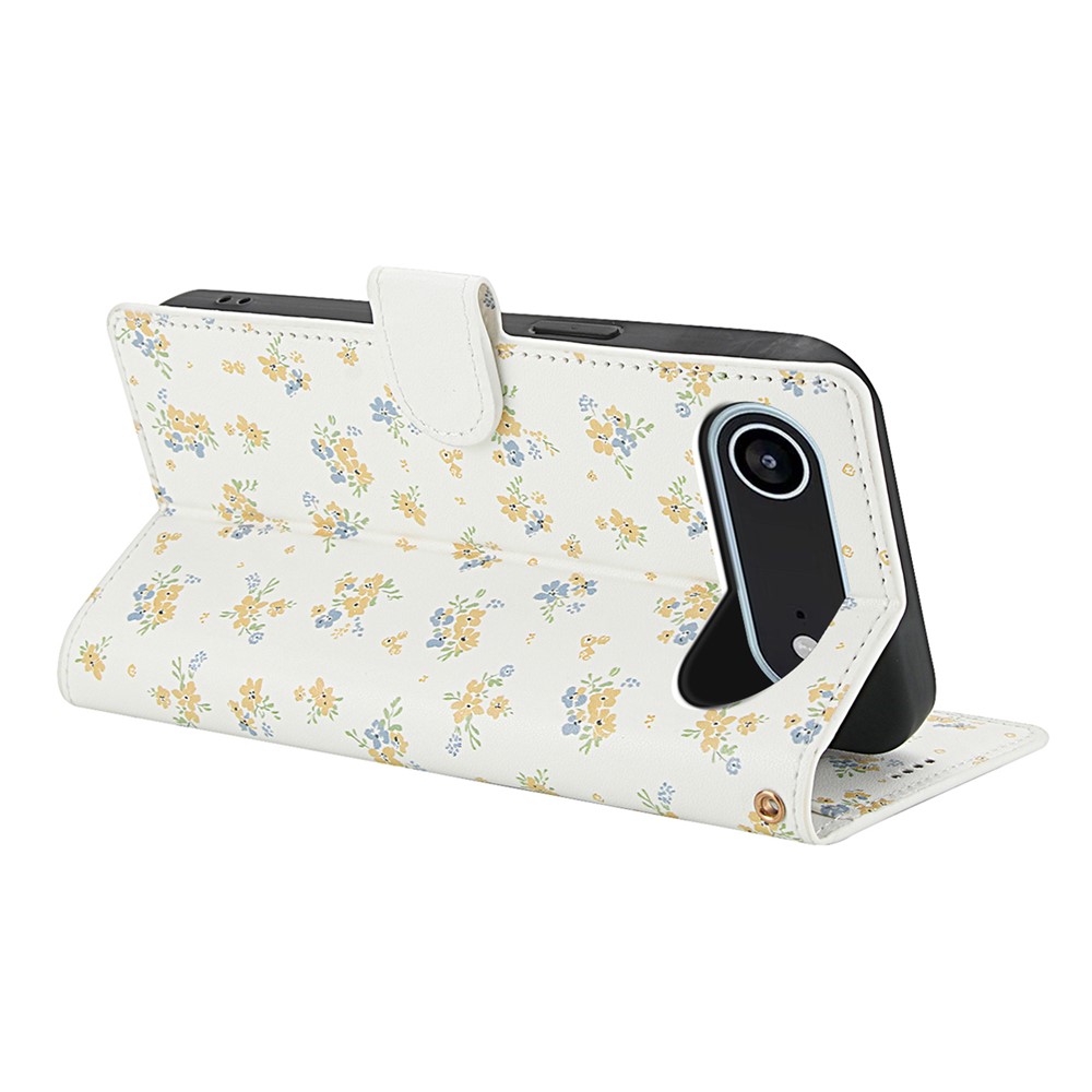  iPhone Air Fodral Rhombus Läder Blommor Vit