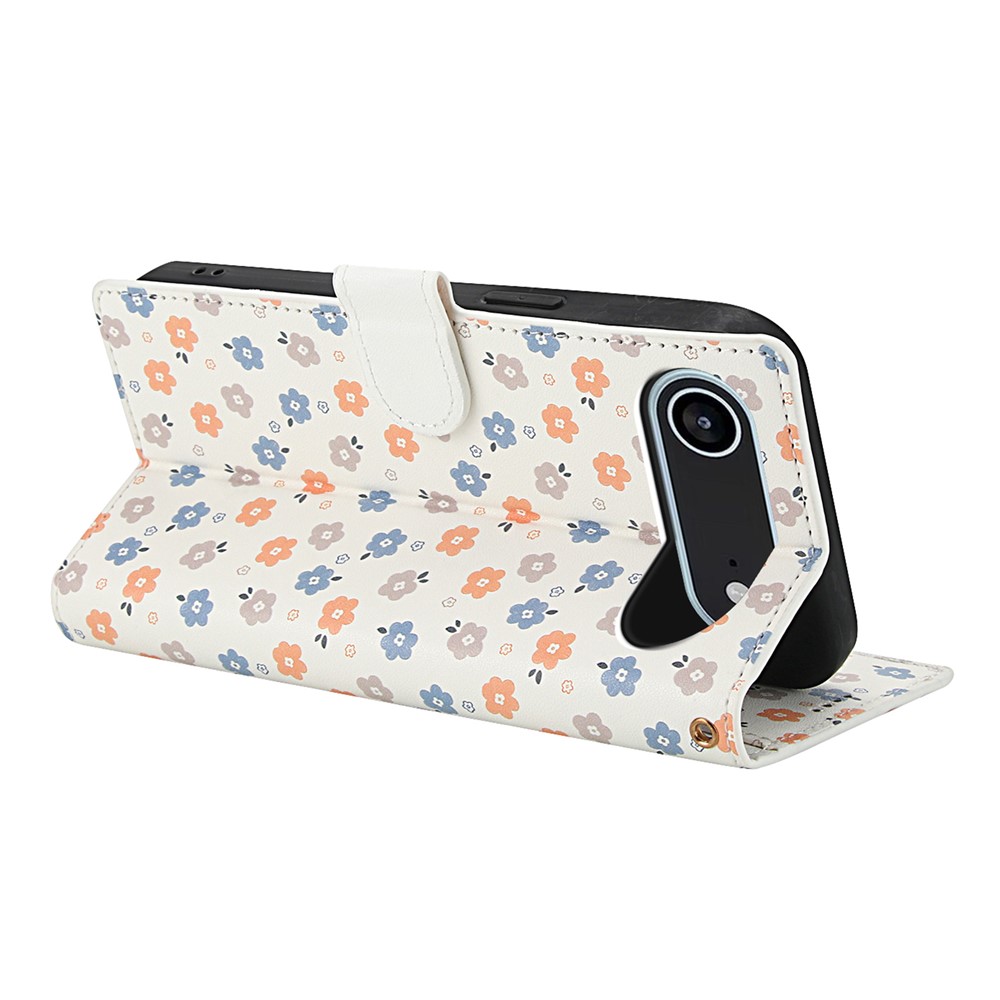  iPhone Air Fodral Rhombus Läder Blommor Vit