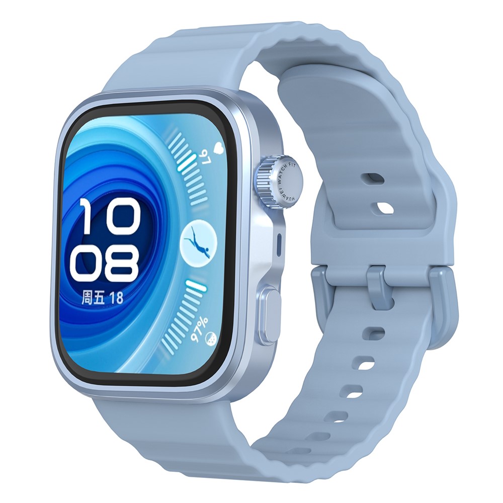 KALEBOL KALEBOL Huawei Watch Fit 4 Pro/4/3 Armband Wave Silikon Blå