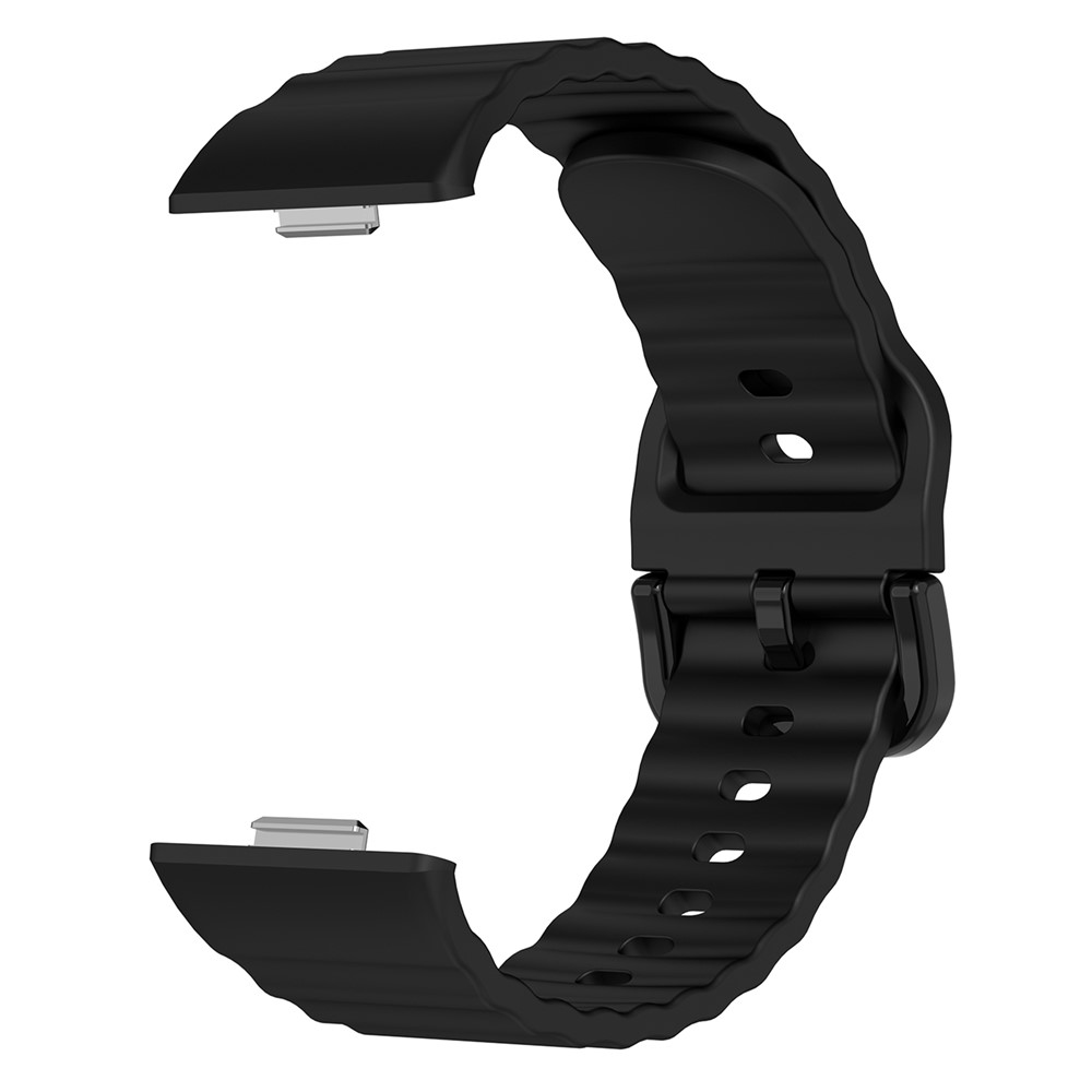 KALEBOL KALEBOL Huawei Watch Fit 4 Pro/4/3 Armband Wave Silikon Svart
