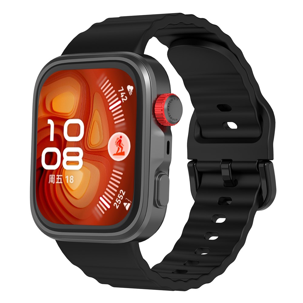 KALEBOL KALEBOL Huawei Watch Fit 4 Pro/4/3 Armband Wave Silikon Svart