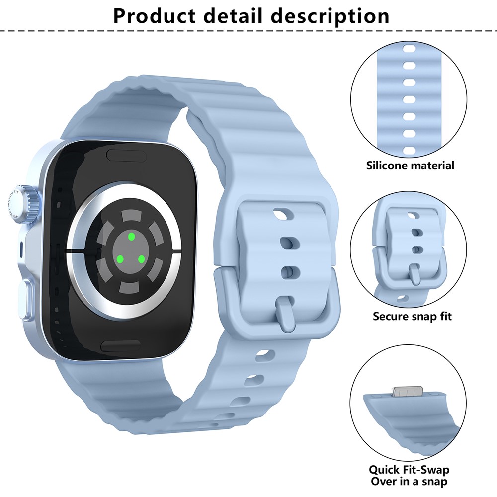 KALEBOL KALEBOL Huawei Watch Fit 4 Pro/4/3 Armband Wave Silikon Svart
