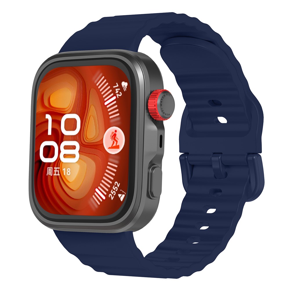 KALEBOL KALEBOL Huawei Watch Fit 4 Pro/4/3 Armband Wave Silikon Mörk Blå