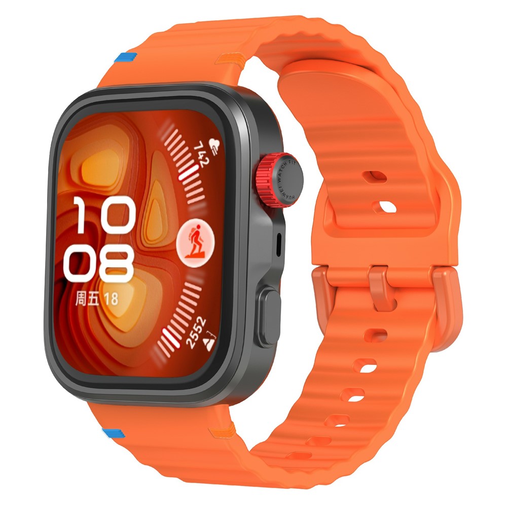  Huawei Watch Fit 4 Pro / 4 / 3 Klockarmband Wave Silikon Orange