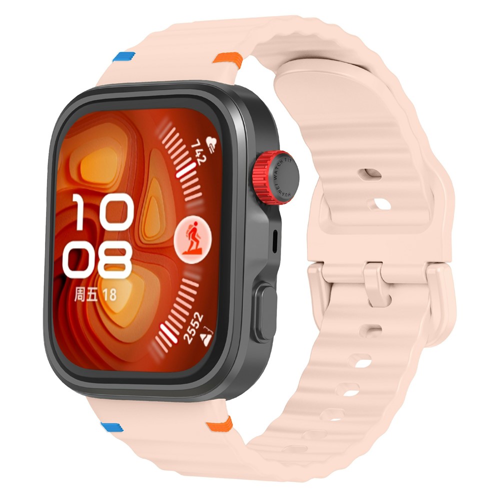  Huawei Watch Fit 4 Pro / 4 / 3 Klockarmband Wave Silikon Rosa