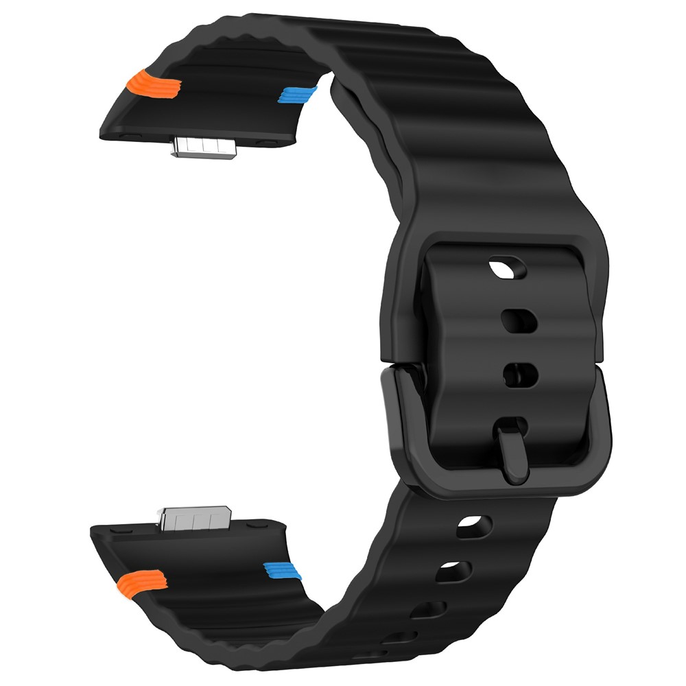  Huawei Watch Fit 4 Pro / 4 / 3 Klockarmband Wave Silikon Svart