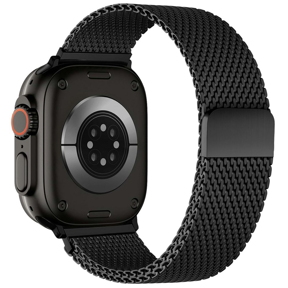  Apple Watch 42/44/45/46/49 mm Armband Milanese Svart