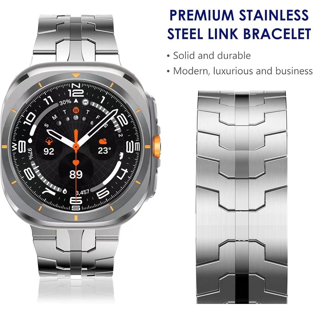  Galaxy Watch 8 46/44/40 mm Armband Metall Silver