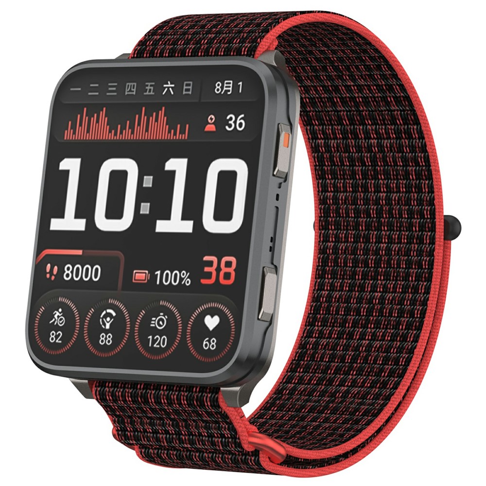  Garmin Venu X1 Armband Nylon Loop Röd / Svart