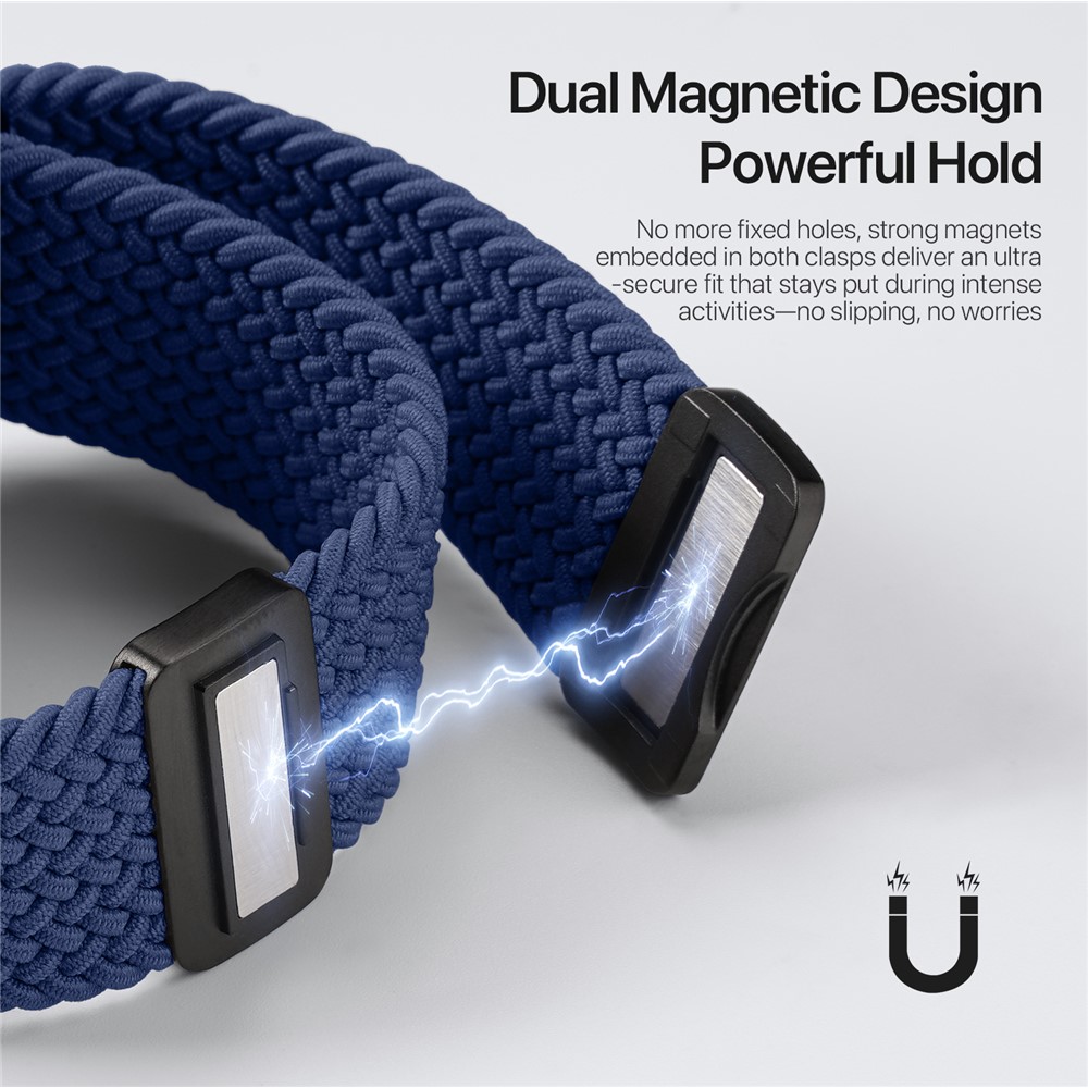 DUX DUCIS DUX DUCIS Apple Watch 42/44/45/46/49 mm Armband Flätat Mörk Blå