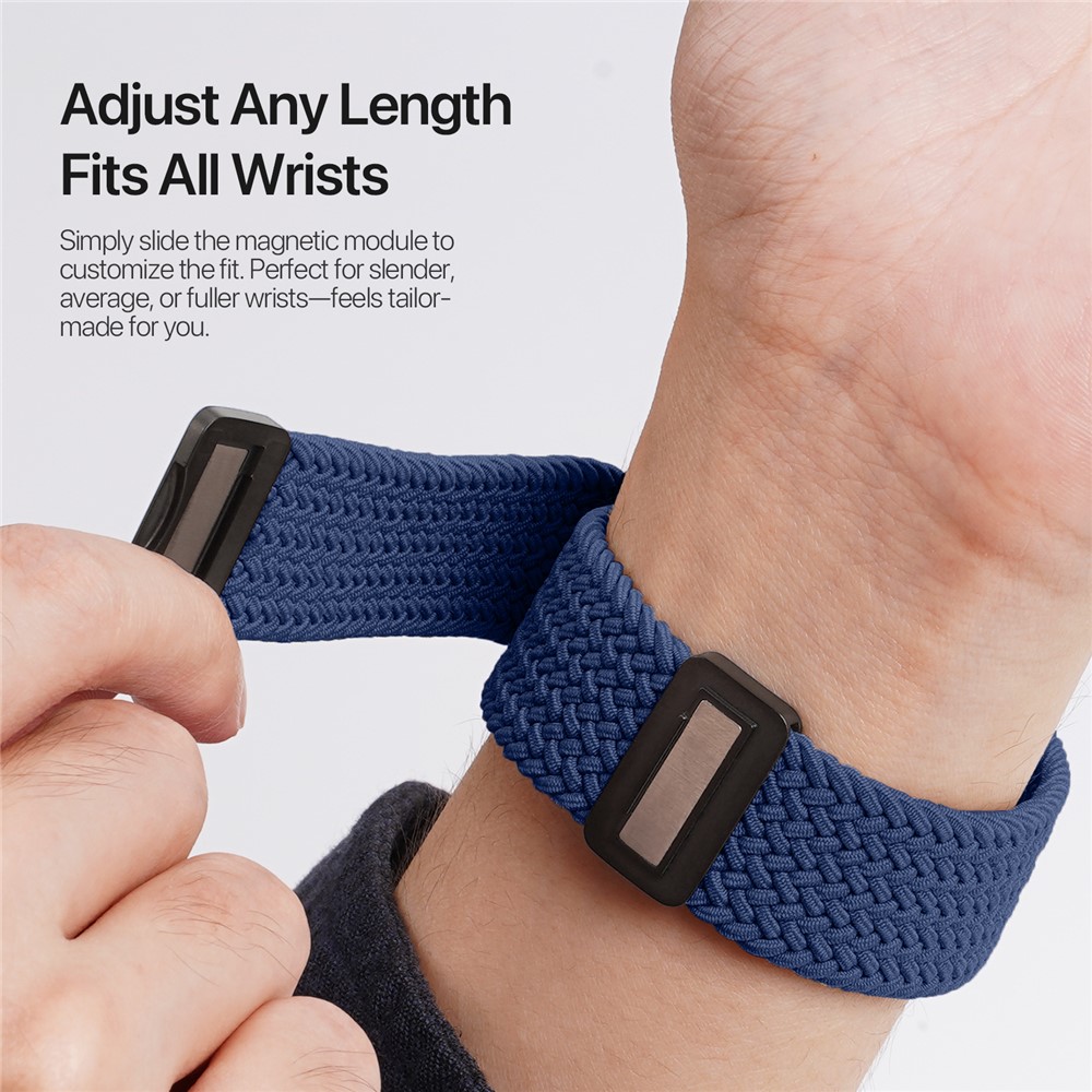 DUX DUCIS DUX DUCIS Apple Watch 42/44/45/46/49 mm Armband Flätat Mörk Blå