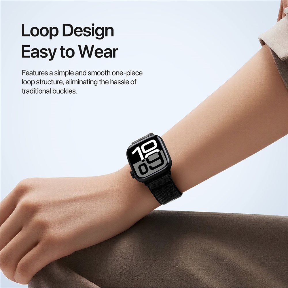 DUX DUCIS DUX DUCIS Apple Watch 38/40/41/42 mm Armband Nylon Loop Svart