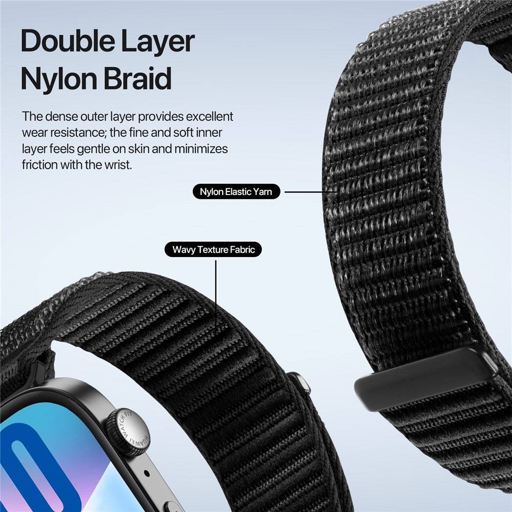DUX DUCIS DUX DUCIS Huawei Watch Fit 4 Pro/4/3 Armband Nylon Loop Svart