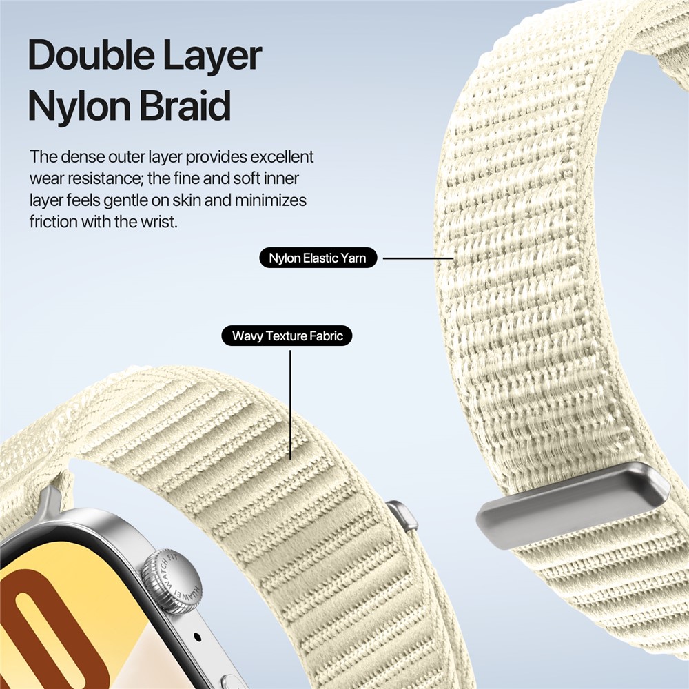 DUX DUCIS DUX DUCIS Huawei Watch Fit 4 Pro/4/3 Armband Nylon Loop Starlight