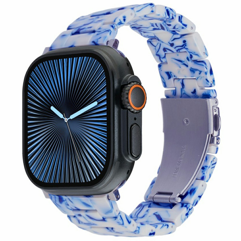 LEMONDA LEMONDA Apple Watch 42/44/45/46/49 mm Armband Resin Blå/Vit