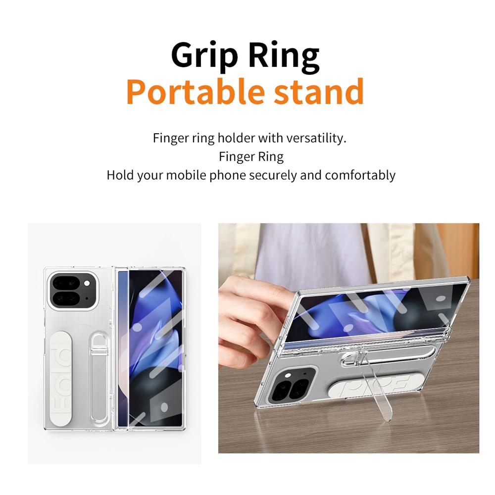  Google Pixel 10 Pro Fold Skal Kickstand Transparent