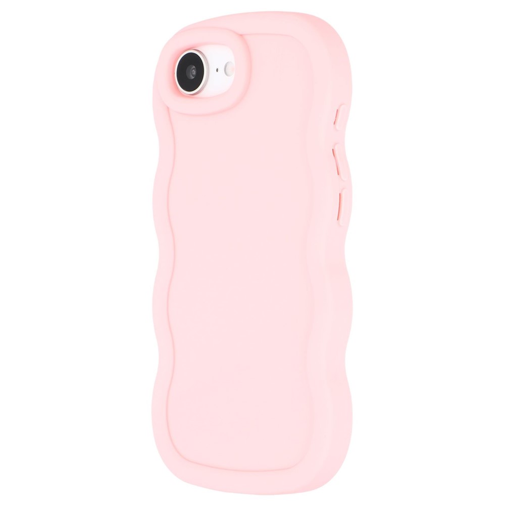  iPhone 17e / 16e Mobilskal Wavy Ljus Rosa