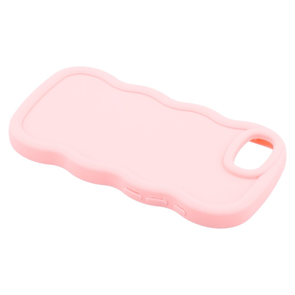  iPhone 17e / 16e Mobilskal Wavy Ljus Rosa